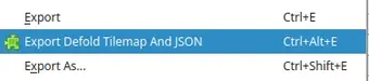 Tiled Export to Defold and JSON Extension